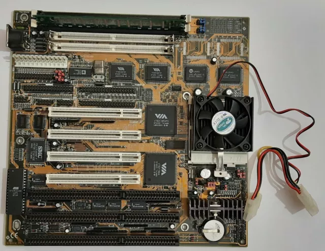 PCPartner VIB800DS Sockel 7 ISA Mainboard + Pentium MMX 200MHz + 64MB RAM