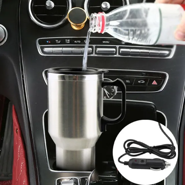 DC 12V 500ml Travel Heated Boiling Mug Coffee Tea Water Cup Car Electric Kettle