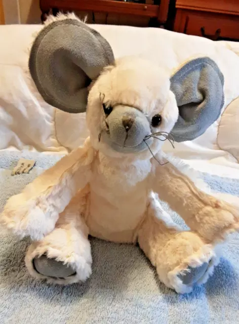 Doudou Peluche Souris Blanche Grise Les Petites Marie 21cm Tbe