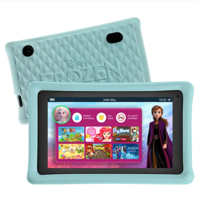 Pebble Gear Disney Frozen 7“ Kids Tablet Child Safe Case Parental Control
