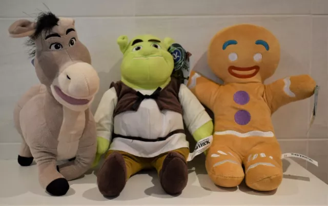 Dreamworks Shrek Donkey Or Gingerbread Man Soft Toy By WL 30-36 cm Tall