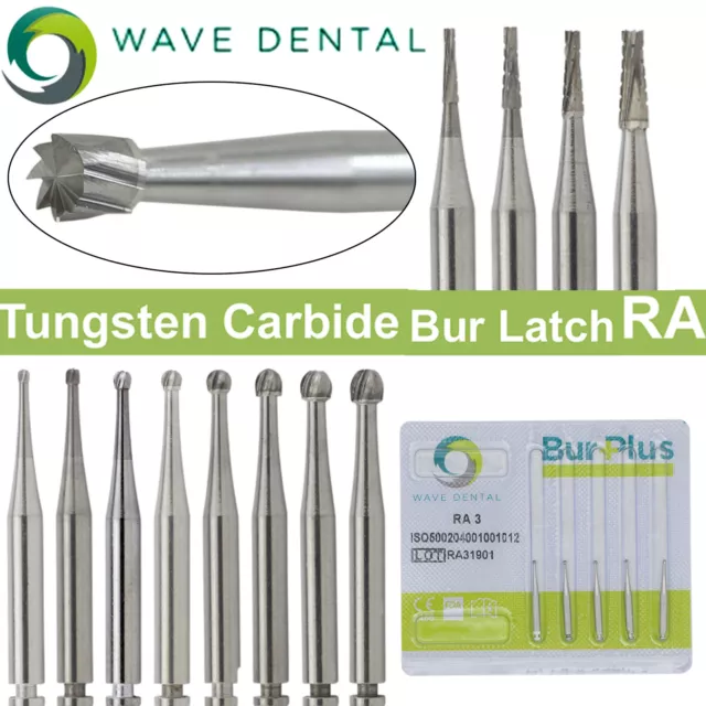 WAVE Dental Bur Plus Tungsten Carbide Round Latch Low Speed Drill RA 1 - 8 41
