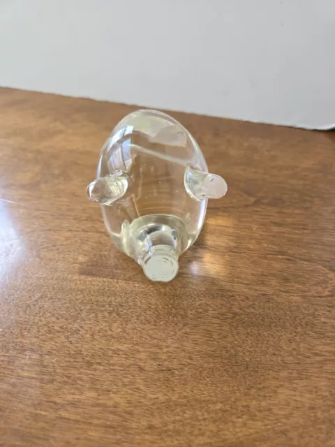 Langham Clear Glass Pig Paperweight England Hand Made