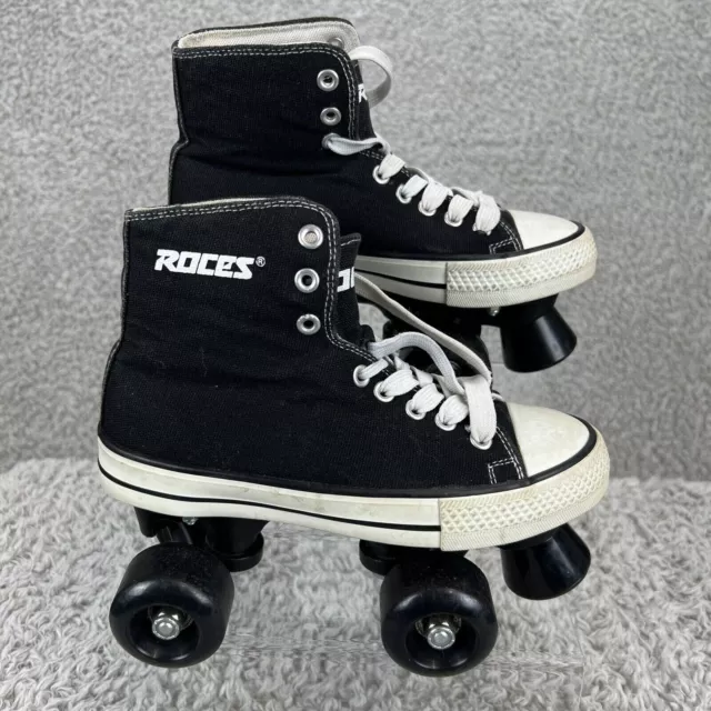 Roces Chuck Classic Quad Roller Skates Black White Junior Size UK 13.5 Converse