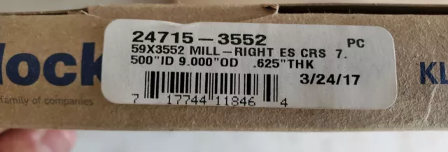 One(1) Garlock Klozure 24715-3552 59X3552 Mill-Right ES CRS Model 59 Oil Seal