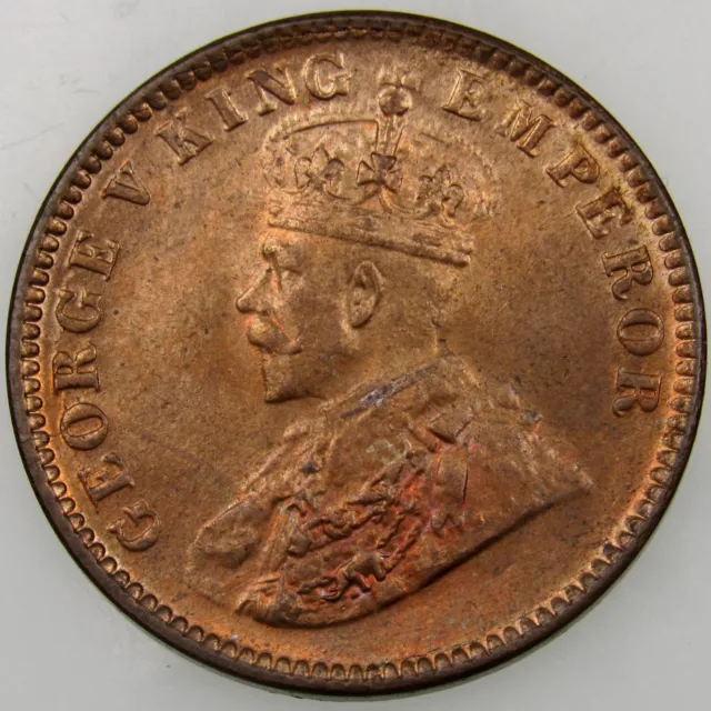 INDIA. British. George V. ¼ Anna (1 Pice), 1934. Calcutta Mint. KM-512. Bronze.