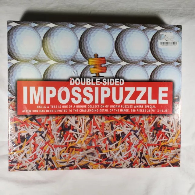 FUNTIME Impossipuzzle Impossible 550 Piece Puzzle Double Sided, Golfball &  tees