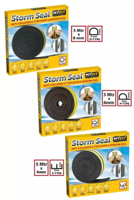 Jumbo Foam Draught Excluder Weather Seal Strip Insulation Door