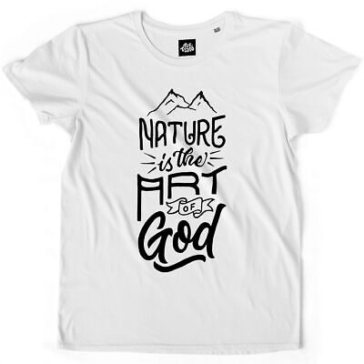 TEETOWN - T SHIRT HOMME - Nature is the art of god - Camping Mountain Hiking