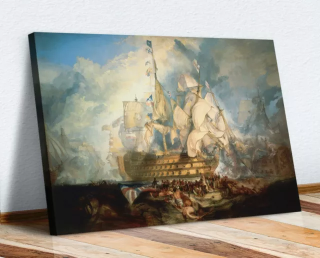 CANVAS WALL ART PRINT ARTWORK J M W TURNER The Battle of Trafalgar