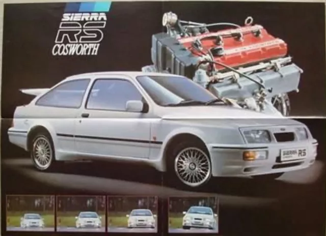 FORD SIERRA RS COSWORTH Car Sales Brochure August 1986 #FA754