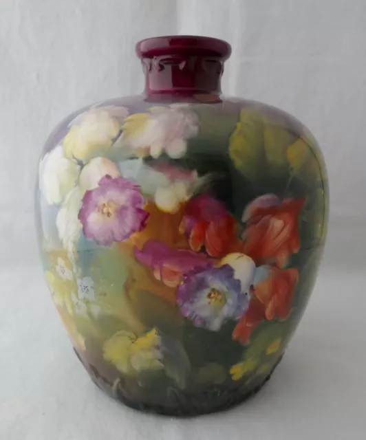 Antique Royal Bonn Franz Anton Mehelm Germany Vase Hand Painted Jugendstil