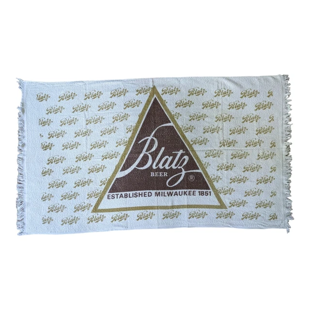 Vintage BLATZ BEER Milwaukee Advertising Beach Towel