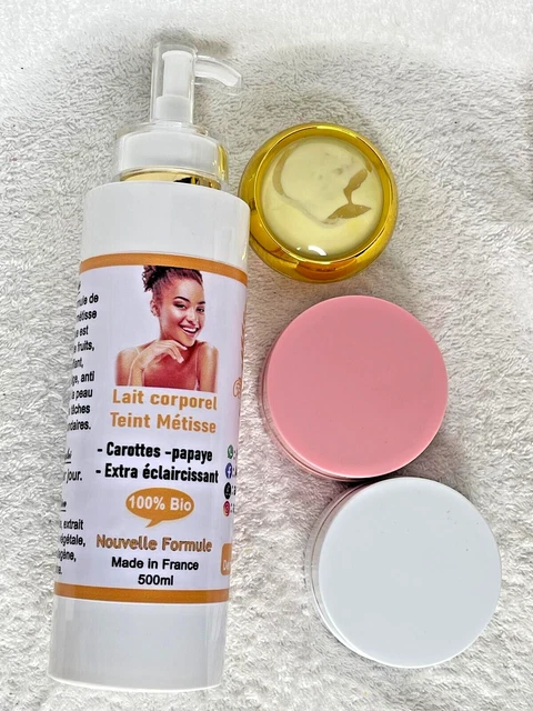Lait Corporel & Crème Visage Ultra Éclaircissants à La Vitamine C – Élimine Taches Et Unifie Le Teint