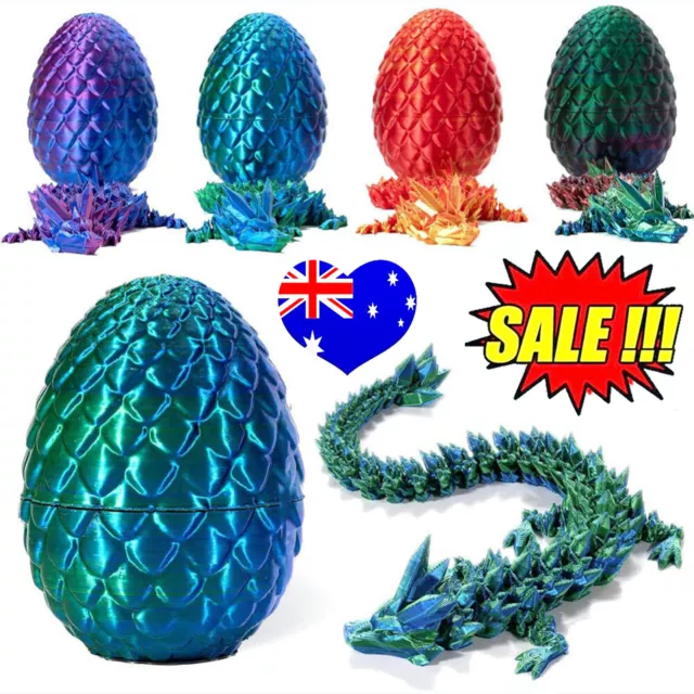 3D Printed Dragon in Egg Dragon Scale Egg Flexible Fidget Toys Birthday Gifts AU