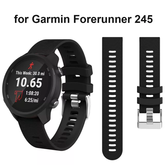 Sports Silicone Replacement Watch Band Strap For Garmin Forerunner 245/245 Music