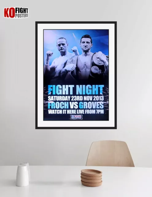 CARL FROCH vs. GEORGE GROVES (1 & 2) : Original SKY Sports Boxing Poster 30D 3