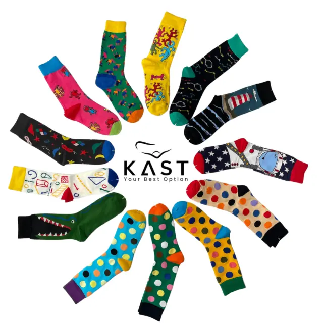 Funny Colorful Socks | Crazy Socks | Size fits ALL | Fashion Socks Novelty Socks