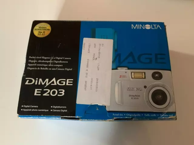 Minolta Dimage E203 Appareil photo numérique Vintage 2002