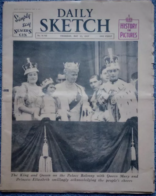 1937 King George Vi Coronation Issue Daily Sketch History In Pictures 13 May