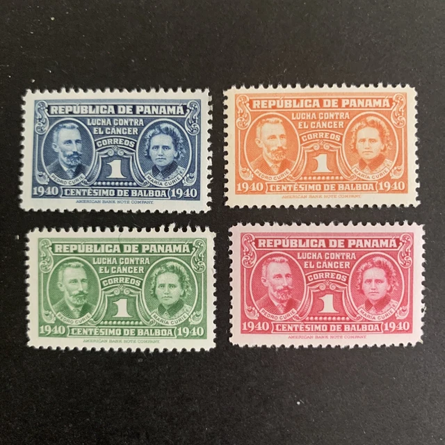 51665 1939 Panama Postal Tax Stamps Sc #RA1-RA4 Fight Against Cancer MNHOG Nice