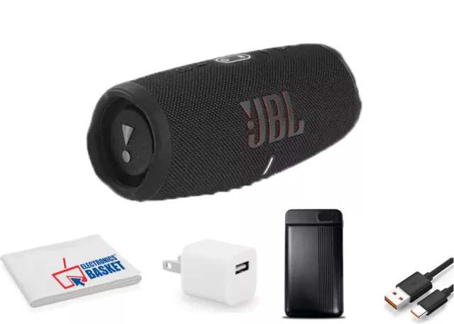 JBL Charge 5 Portable Wireless Bluetooth Speaker (BLACK), IP67 Waterproof, USB