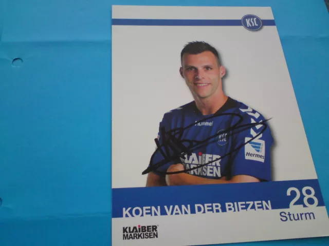 Autogrammkarte Karlsruher SC Koen van der Biezen 2013-2014