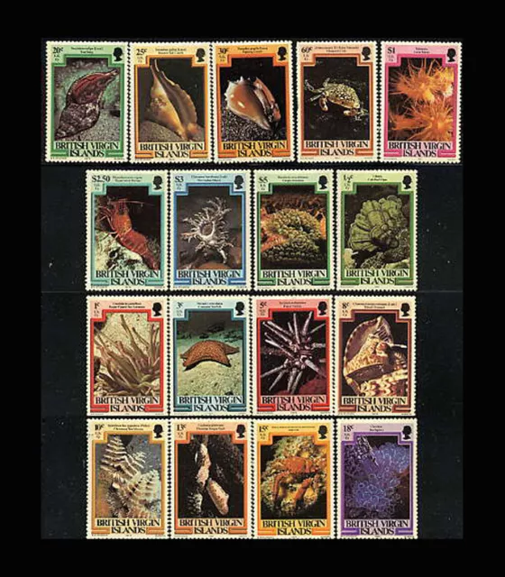 VIRGIN IS, Sc #364-80, MNH, 1979, Marine life, Urchin, algae