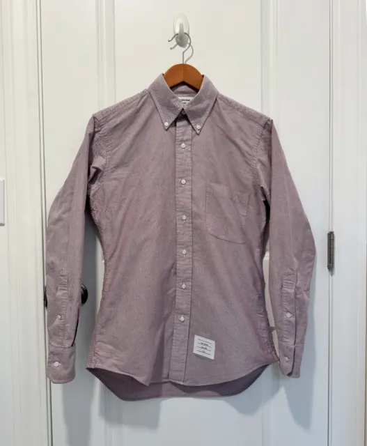 Thom Browne Mens Button Down Oxford Shirt Size 1 Small