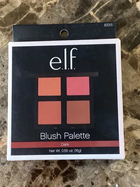 E.l.f. Studio Powder Blush Palette New 4 Shades Elf Dark