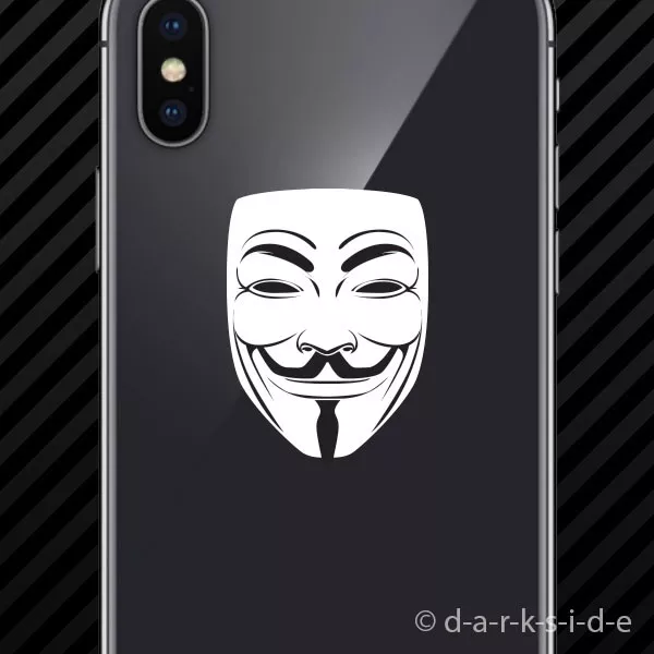 (2x) We Are Anonymous Cell Phone Sticker Mobile hacker group internet