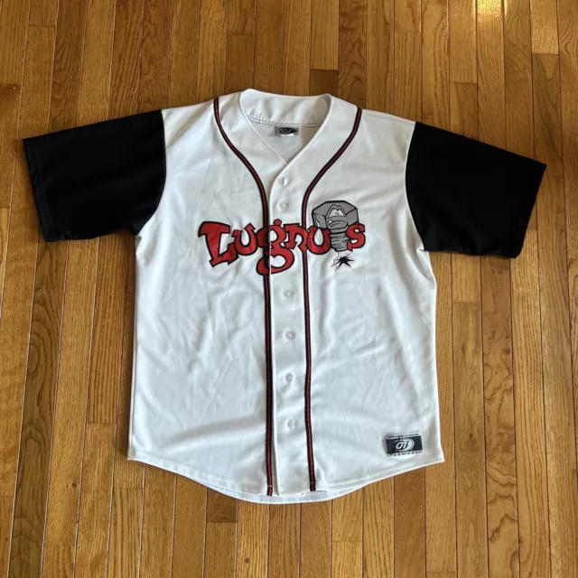 OT Sports Lansing Lugnuts MiLB Jersey Men's Large White Pro Cut USA Blank