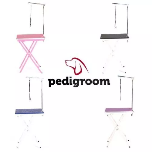 Perro Higiene Mesa Con Brazo Por Pedigroom Móvil Portátil Exposición Show Uso