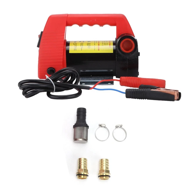 Portable Heavy Duty 12V Diesel Fuel Transfer Pump for Vehicles - Cast Iron