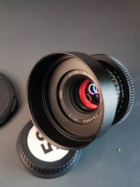 HELIOS 44 2/58mm ANAMORPHIC BOKEH & FLARE AMBER  Cine mod lens Canon EF