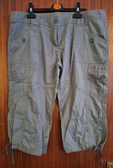 PEACOCKS CROPPED TROUSERS Size 14 5.00 PicClick UK