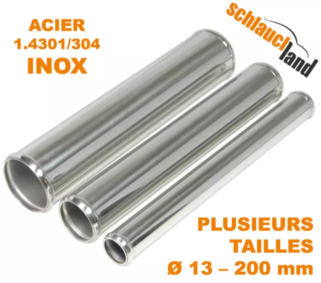 30cm TUBE DURITE ACIER INOX 304 1.4301 Conduit Tuyau Pipe Métal Poli Air Charge