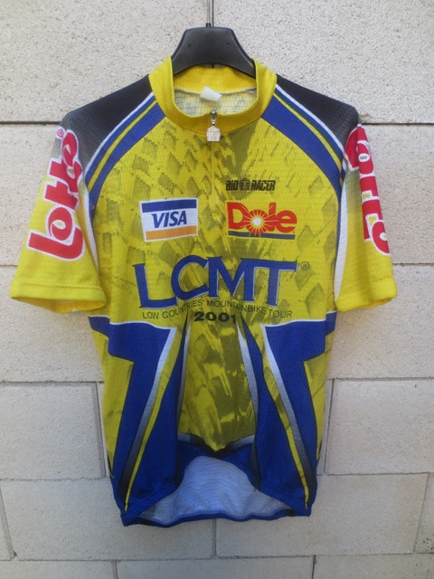 Maillot Cycliste Vintage Lotto Isoglass 1996 - Sibille - Taille XL - Rouge