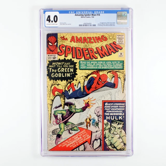 The Amazing Spider-Man - #14 - CGC 4.0 - OW-W - Hulk - First app Green Goblin