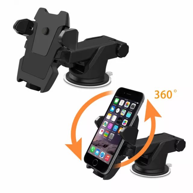 Universal Car Holder Cradle 360° Windshield Mount For GPS Mobile Smart Phone