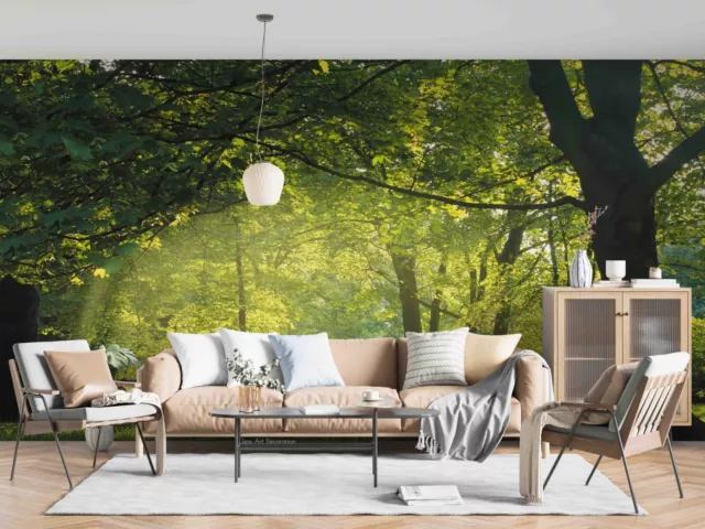 3D Green Forest Tree Nature Scenery Wall Murals Wallpaper Murals Wall Sticker