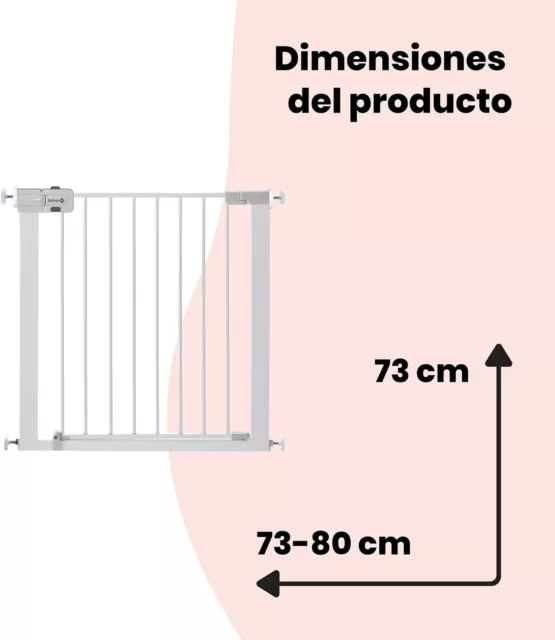 Safety 1st Easy Close Metal Barrera de seguridad niños, metálica 73-80 cm 3