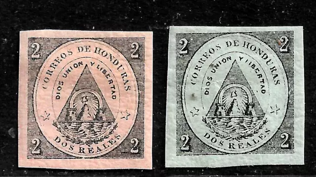 Hick Girl- Mint Honduras Stamps   Sc#1-2  1865  Coat Of Arms     N512