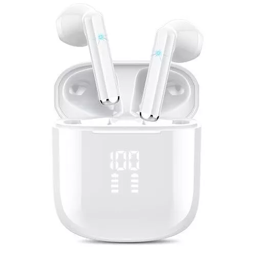 OYIB Wireless Earbuds, Mini Bluetooth 5.3 Headphones Noise Cancelling Mic Type-C