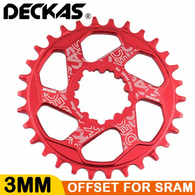 DECKAS MTB 12S Direct Mount Chainring 3MM Offset For 30/32/34/36T Sram Crankset