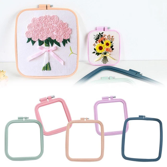 Cerchi Da Ricamo In Plastica - 2 Pezzi (11x16 Cm E 18x26 Cm), Per Punto Croce, Cucito E Pittura - Foto 4