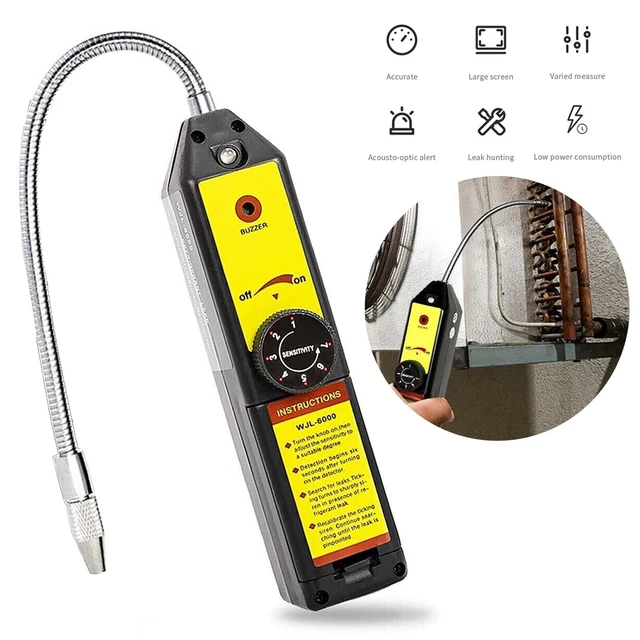 RILEVATORE PERDITE FREON Tester HVAC Alogeno Refrigerante Rilevatore RILEVATORE PERDITE FREON Tester HVAC Alogeno Refrigerante Rilevatore