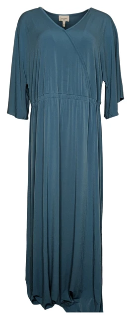 Haute Hippie Tribe Women's Dress Sz L Knit Maxi w/ Fringe Belt Blue A394298