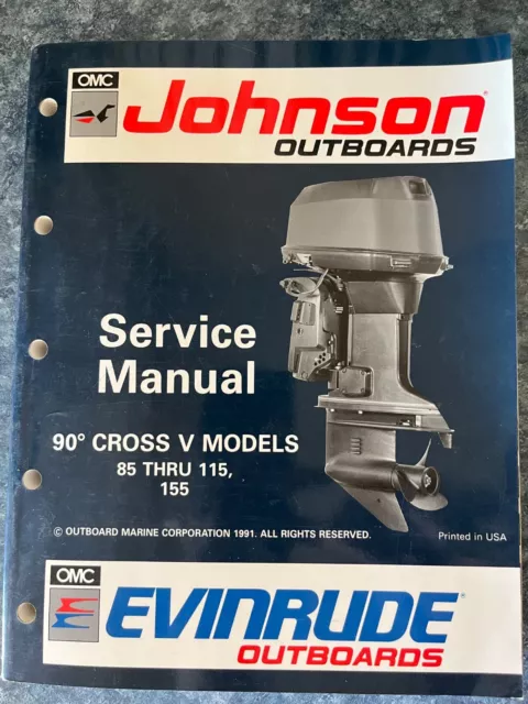 1992 Johnson/Evinrude "EN" Service Manual 85-115 & 155; 90deg Cross V P/N 508145