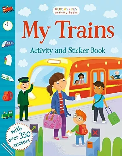 My Trains Activity and Sticker Book Paperback Over 350 Stickers age 3-7 NEW